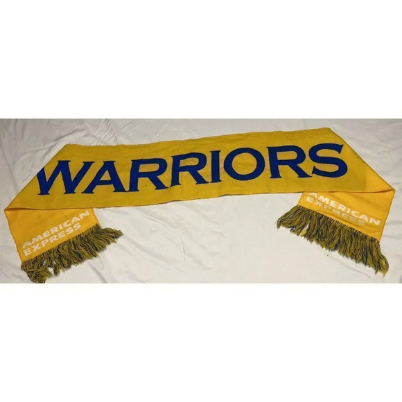 NBA AMERICAN EXPRESS GOLDEN STATE WARRIORS SCARF- 54” x 8” PERFECT CONDITION - Picture 1 of 4